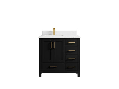 Malibu 36 in. W x 22 in. D Left Offset Sink Bathroom Vanity - Willow Bath and Vanity