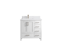 Malibu 36 in. W x 22 in. D Left Offset Sink Bathroom Vanity - photo 27