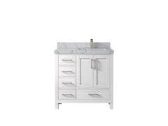 Malibu 36 in. W x 22 in. D Right Offset Sink Bathroom Vanity - photo 45