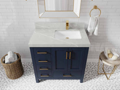 Malibu 36 in. W x 22 in. D Right Offset Sink Bathroom Vanity - photo 32