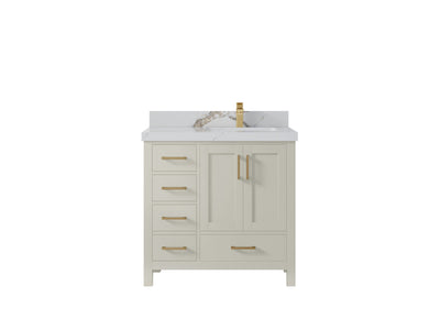 Malibu 36 in. W x 22 in. D Right Offset Sink Bathroom Vanity - Willow Bath and Vanity
