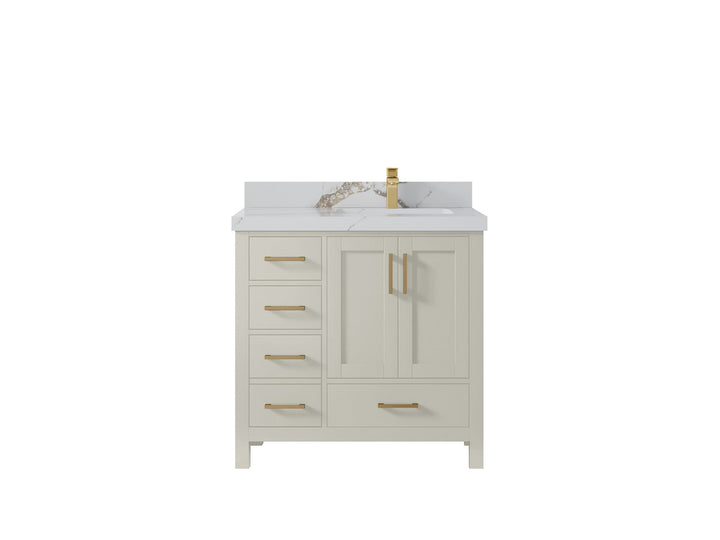 Malibu 36 in. W x 22 in. D Right Offset Sink Bathroom Vanity - photo 15