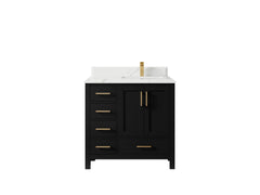 Malibu 36 in. W x 22 in. D Right Offset Sink Bathroom Vanity - photo 25