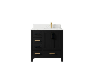 Malibu 36 in. W x 22 in. D Right Offset Sink Bathroom Vanity - Willow Bath and Vanity