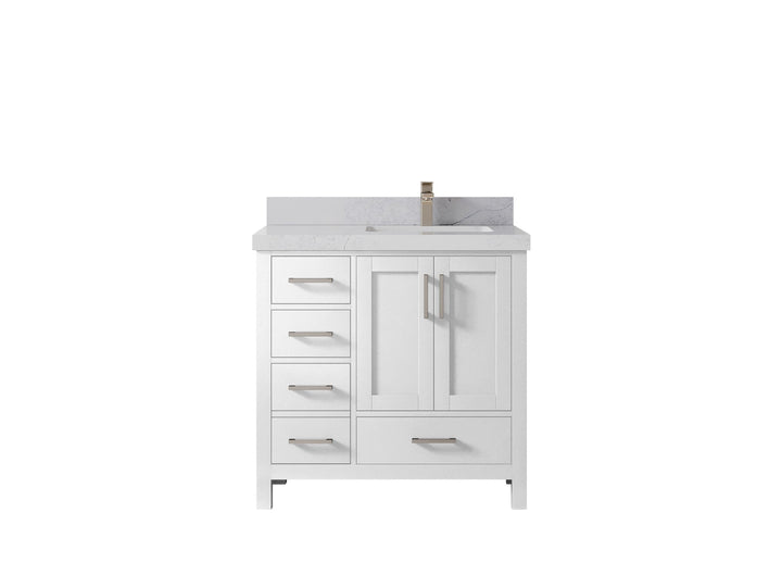 Malibu 36 in. W x 22 in. D Right Offset Sink Bathroom Vanity - photo 1