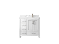Malibu 36 in. W x 22 in. D Right Offset Sink Bathroom Vanity - photo 23