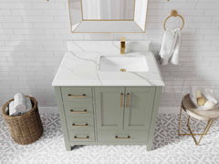 Malibu 36 in. W x 22 in. D Right Offset Sink Bathroom Vanity - photo 25