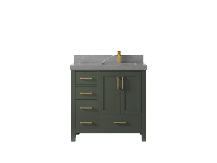 Malibu 36 in. W x 22 in. D Right Offset Sink Bathroom Vanity - photo 45