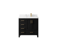 Malibu 36 in. W x 22 in. D Right Offset Sink Bathroom Vanity - photo 41