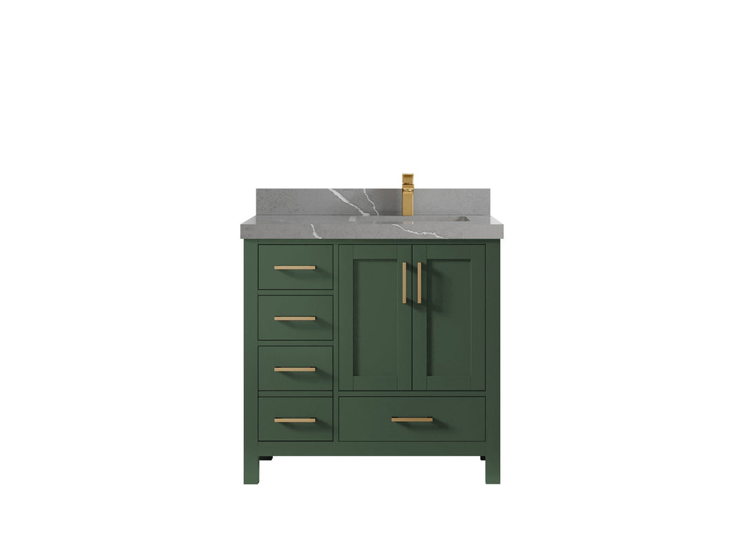 Malibu 36 in. W x 22 in. D Right Offset Sink Bathroom Vanity - Willow Bath and Vanity