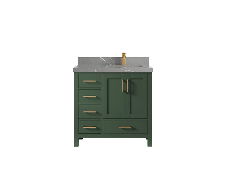 Malibu 36 in. W x 22 in. D Right Offset Sink Bathroom Vanity - photo 35