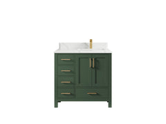 Malibu 36 in. W x 22 in. D Right Offset Sink Bathroom Vanity - photo 25