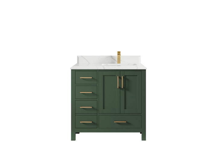Malibu 36 in. W x 22 in. D Right Offset Sink Bathroom Vanity - photo 25