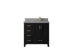 Malibu 36 in. W x 22 in. D Right Offset Sink Bathroom Vanity - photo 35