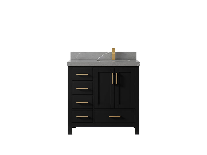 Malibu 36 in. W x 22 in. D Right Offset Sink Bathroom Vanity - photo 35