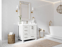 Malibu 36 in. W x 22 in. D Right Offset Sink Bathroom Vanity - photo 2