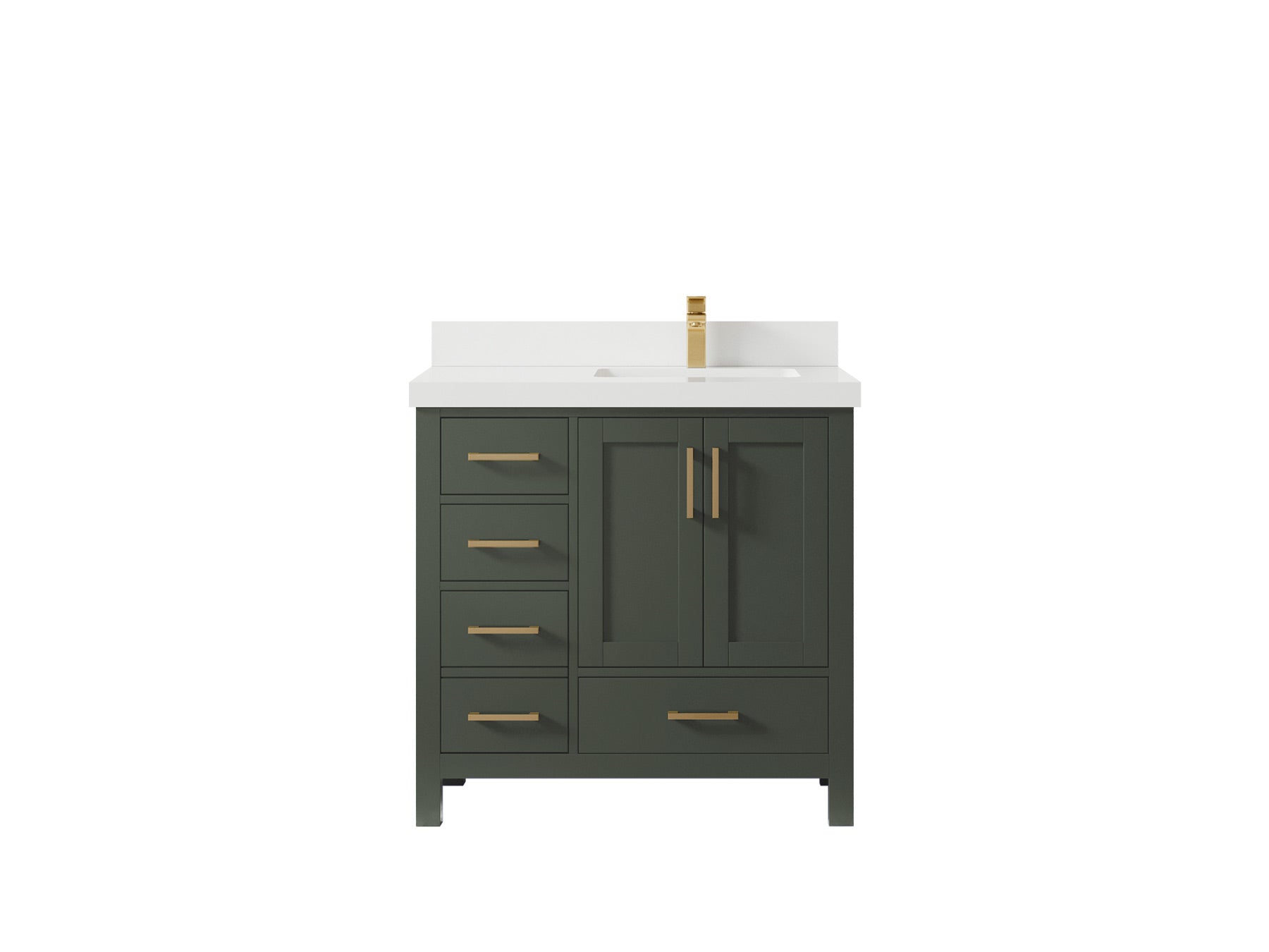 Malibu 36 in. W x 22 in. D Right Offset Sink Bathroom Vanity - Willow Bath and Vanity
