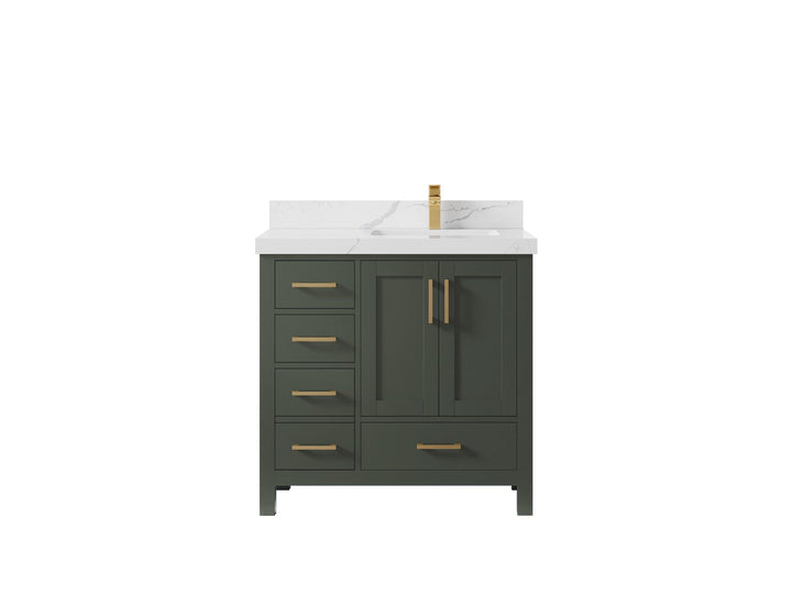Malibu 36 in. W x 22 in. D Right Offset Sink Bathroom Vanity - photo 35