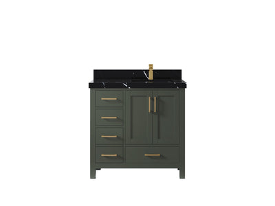 Malibu 36 in. W x 22 in. D Right Offset Sink Bathroom Vanity - Willow Bath and Vanity