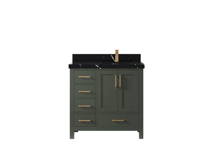 Malibu 36 in. W x 22 in. D Right Offset Sink Bathroom Vanity - photo 23