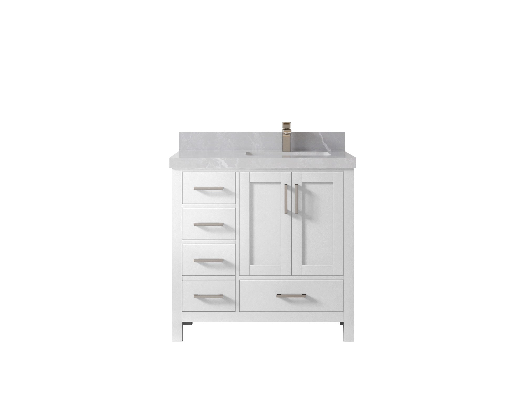 Malibu 36 in. W x 22 in. D Right Offset Sink Bathroom Vanity - Willow Bath and Vanity