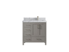 Malibu 36 in. W x 22 in. D Right Offset Sink Bathroom Vanity - photo 43