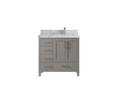 Malibu 36 in. W x 22 in. D Right Offset Sink Bathroom Vanity - Willow Bath and Vanity