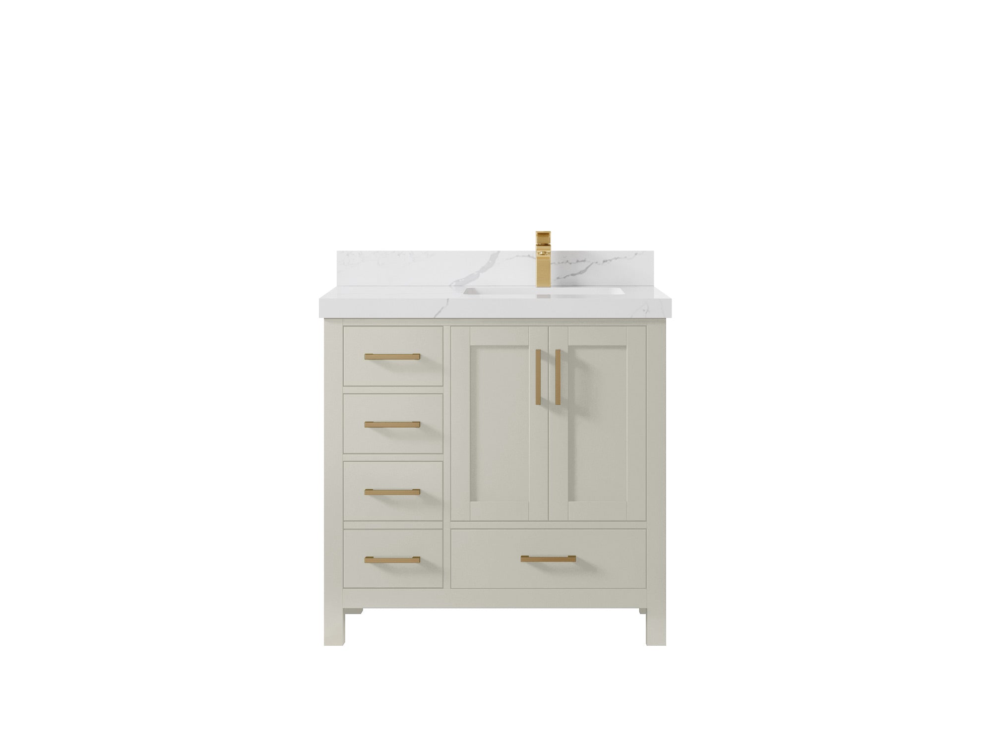 Malibu 36 in. W x 22 in. D Right Offset Sink Bathroom Vanity - Willow Bath and Vanity