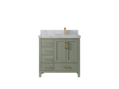 Malibu 36 in. W x 22 in. D Right Offset Sink Bathroom Vanity - photo 44