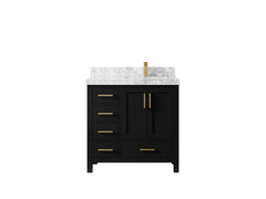 Malibu 36 in. W x 22 in. D Right Offset Sink Bathroom Vanity - photo 11