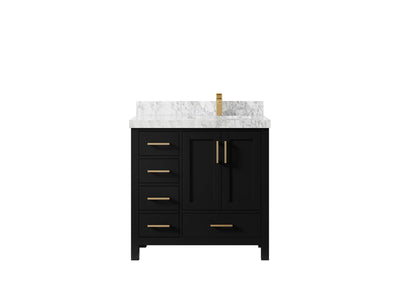 Malibu 36 in. W x 22 in. D Right Offset Sink Bathroom Vanity - Willow Bath and Vanity