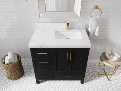Malibu 36 in. W x 22 in. D Right Offset Sink Bathroom Vanity - Willow Bath and Vanity