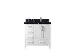 Malibu 36 in. W x 22 in. D Right Offset Sink Bathroom Vanity - photo 9