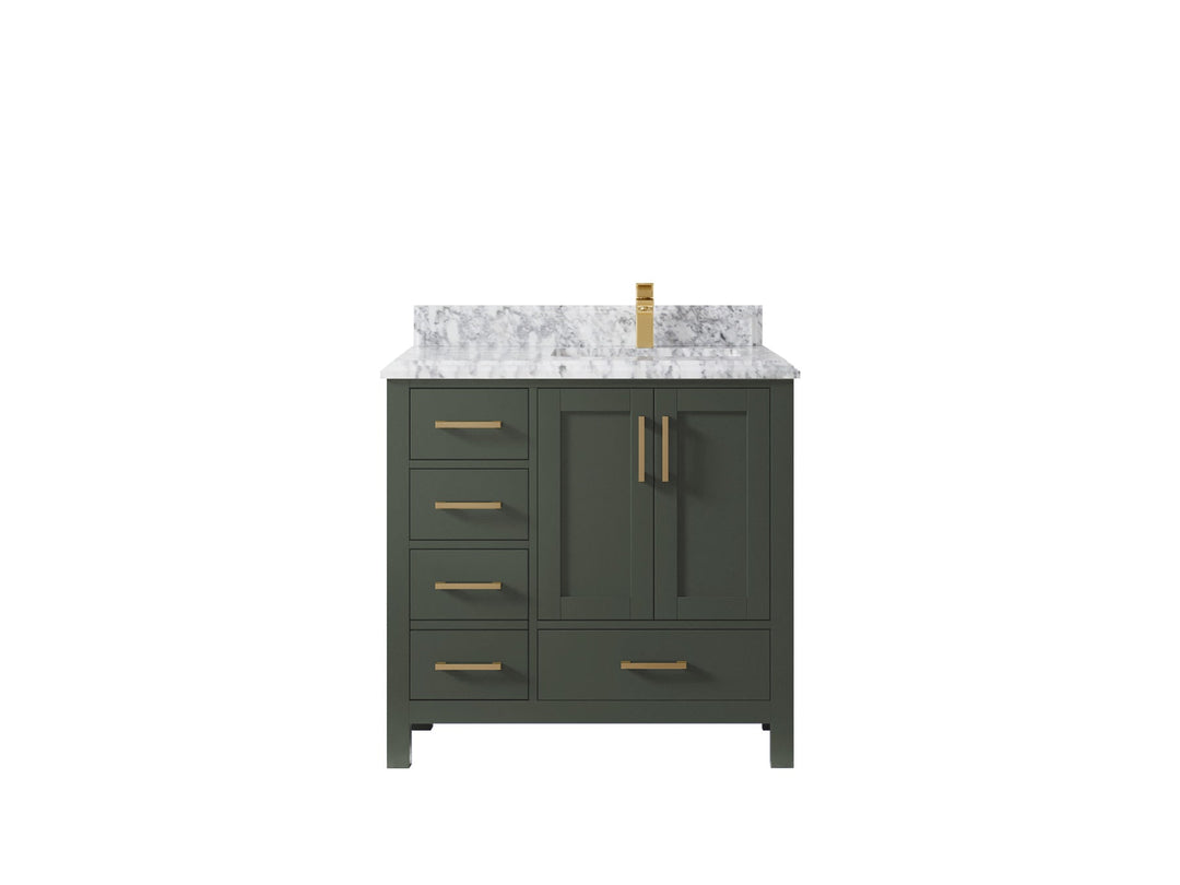Malibu 36 in. W x 22 in. D Right Offset Sink Bathroom Vanity - Willow Bath and Vanity