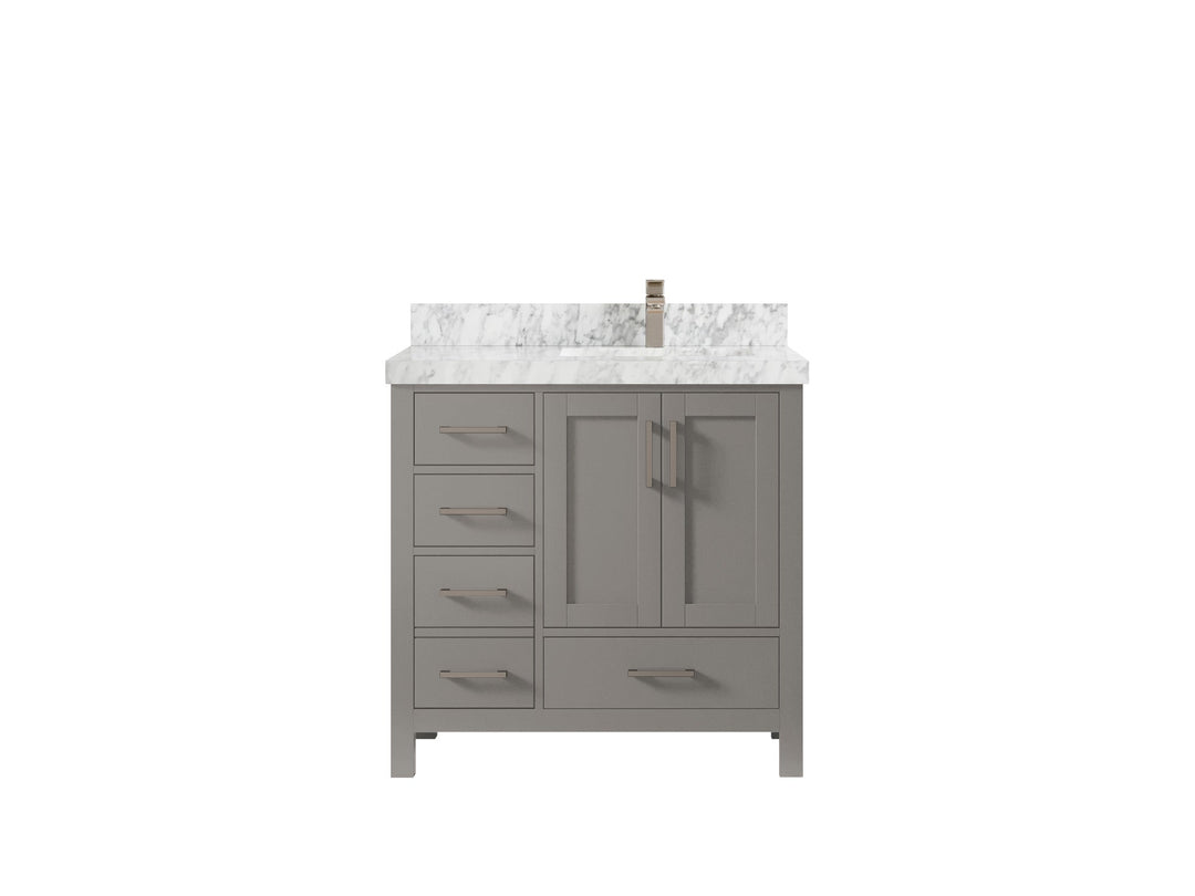 Malibu 36 in. W x 22 in. D Right Offset Sink Bathroom Vanity - Willow Bath and Vanity