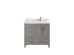 Malibu 36 in. W x 22 in. D Right Offset Sink Bathroom Vanity - photo 11