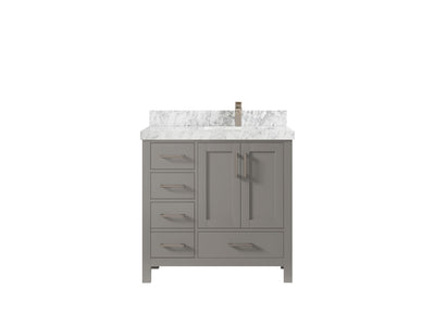 Malibu 36 in. W x 22 in. D Right Offset Sink Bathroom Vanity - Willow Bath and Vanity