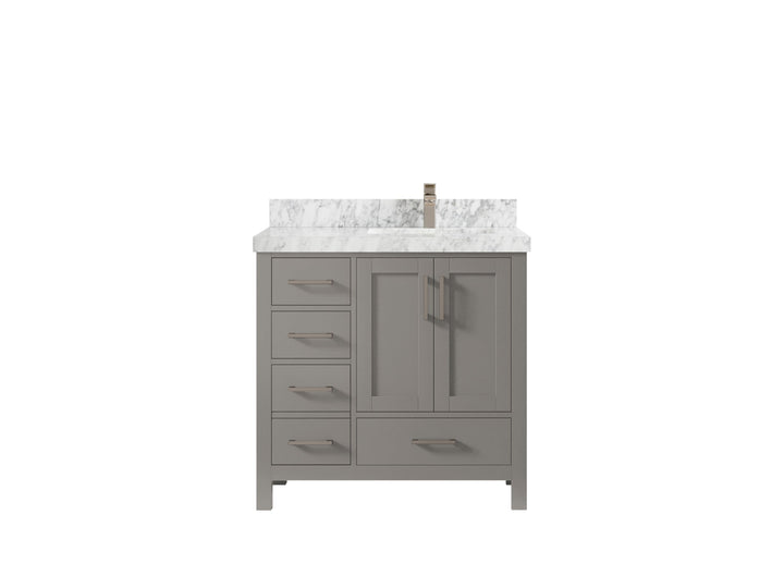 Malibu 36 in. W x 22 in. D Right Offset Sink Bathroom Vanity - photo 11