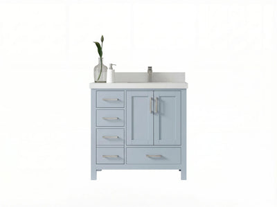 Malibu 36 in. W x 22 in. D Right Offset Sink Bathroom Vanity - Willow Bath and Vanity