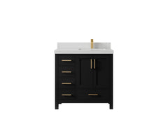 Malibu 36 in. W x 22 in. D Right Offset Sink Bathroom Vanity - photo 13