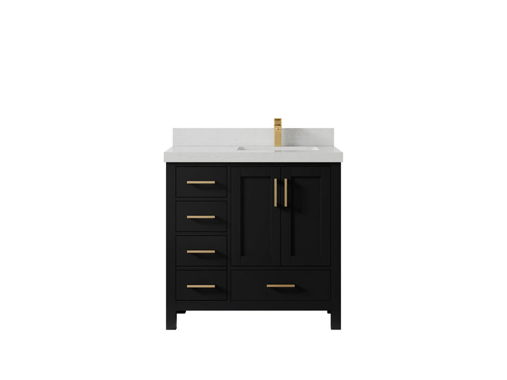 Malibu 36 in. W x 22 in. D Right Offset Sink Bathroom Vanity - photo 13