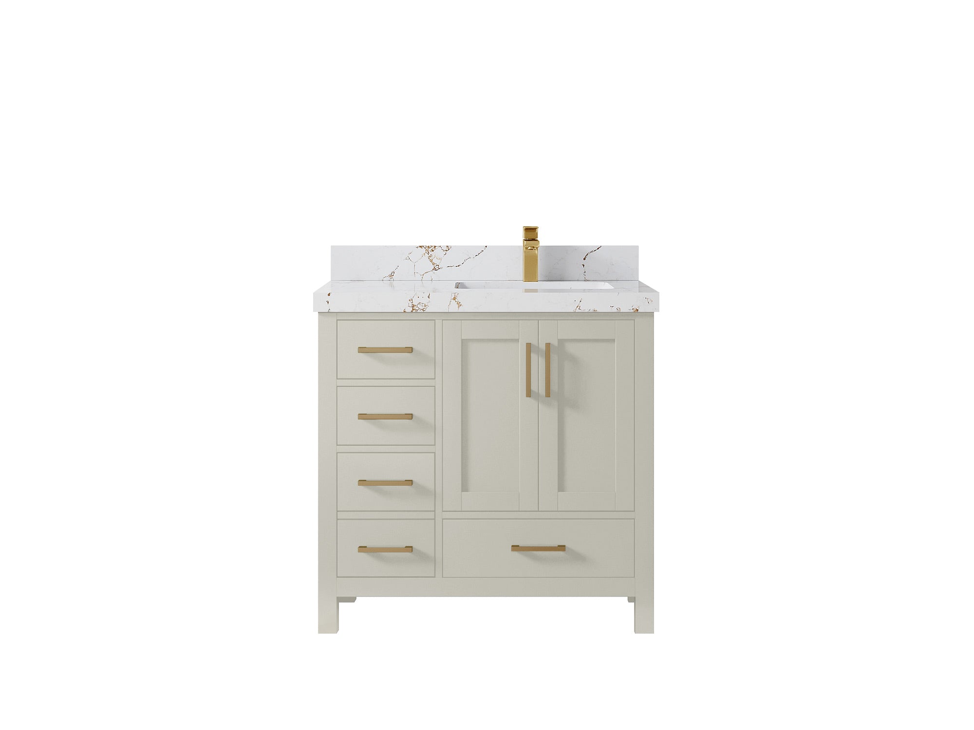 Malibu 36 in. W x 22 in. D Right Offset Sink Bathroom Vanity - Willow Bath and Vanity