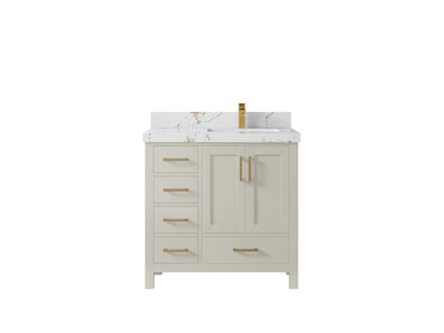 Malibu 36 in. W x 22 in. D Right Offset Sink Bathroom Vanity - Willow Bath and Vanity