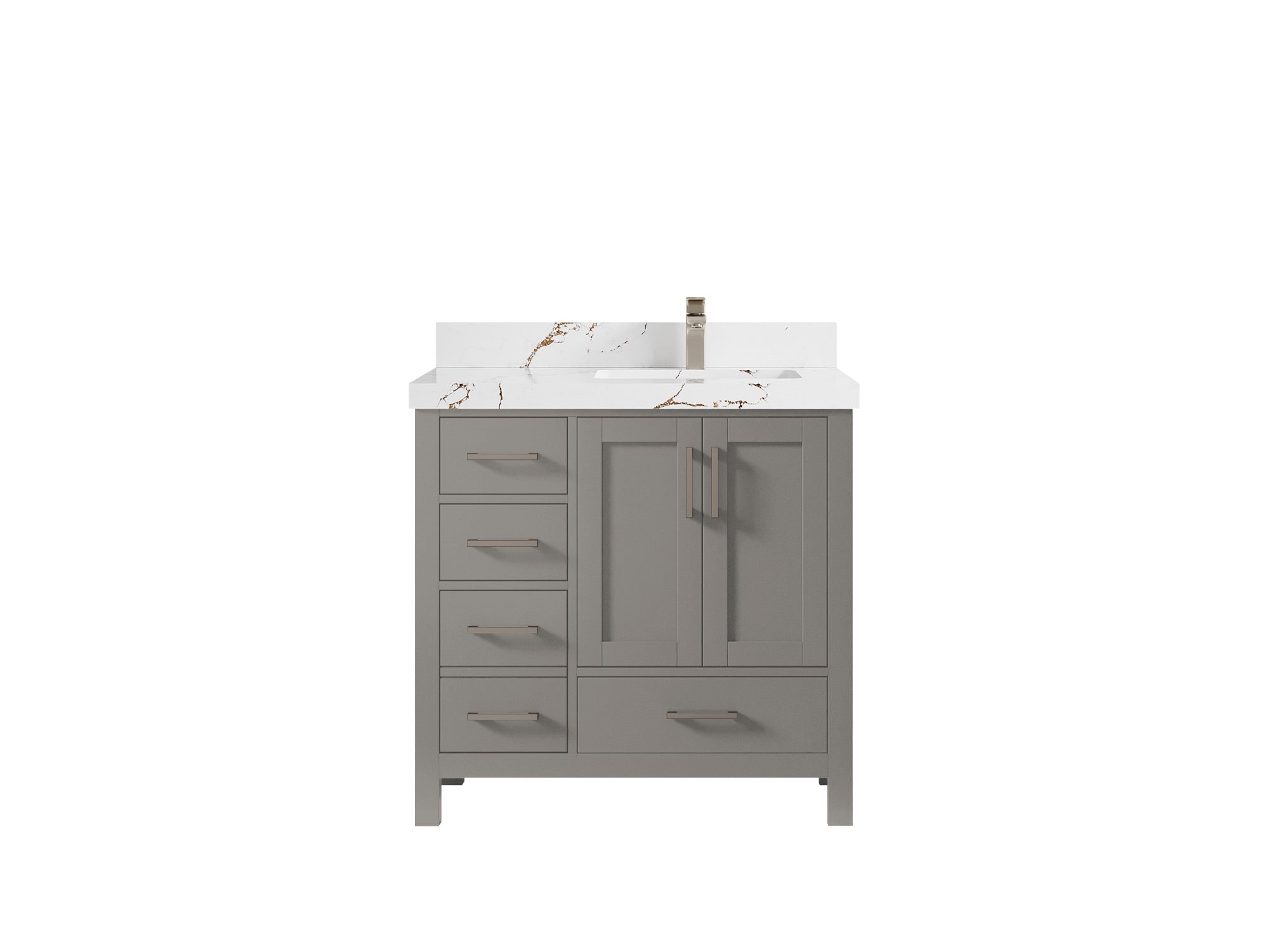 Malibu 36 in. W x 22 in. D Right Offset Sink Bathroom Vanity - Willow Bath and Vanity