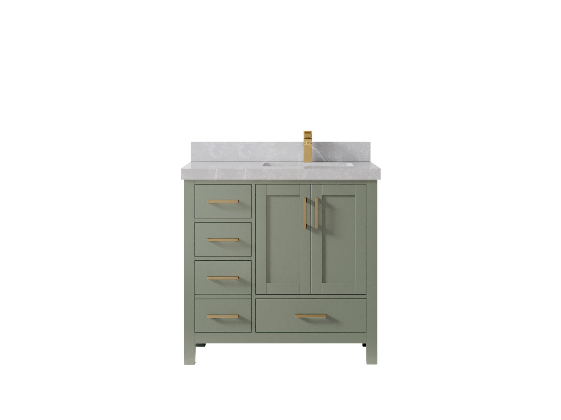 Malibu 36 in. W x 22 in. D Right Offset Sink Bathroom Vanity - Willow Bath and Vanity
