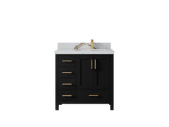 Malibu 36 in. W x 22 in. D Right Offset Sink Bathroom Vanity - photo 15