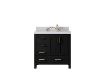 Malibu 36 in. W x 22 in. D Right Offset Sink Bathroom Vanity - Willow Bath and Vanity