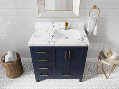 Malibu 36 in. W x 22 in. D Right Offset Sink Bathroom Vanity - photo 40