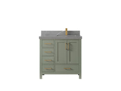 Malibu 36 in. W x 22 in. D Right Offset Sink Bathroom Vanity - photo 36
