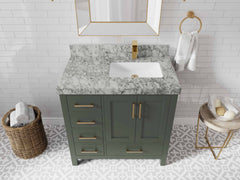 Malibu 36 in. W x 22 in. D Right Offset Sink Bathroom Vanity - photo 20